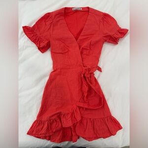 EUC Abercrombie & Fitch Coral Wrap Dress